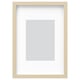 Option: RÖDALM photo frame, light wood, rectangular, modern design with neutral mount, hangs or stands.