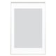 White RÖDALM picture frame, square, modern design with plastic front.