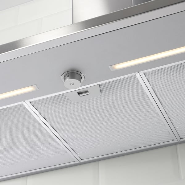 RYTMISK wall mounted extractor hood, stainless steel, 90 cm IKEA Belgium