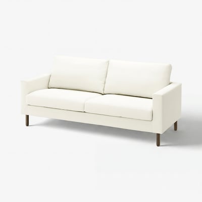 SALTSJÖBADEN off-white sofa, modern minimalist design with supportive cushions.