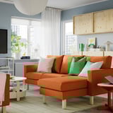 SALTSJÖBADEN 3-seat sofa with chaise longue, Fridtuna yellow