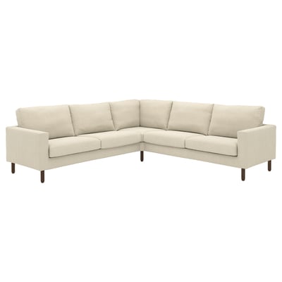 SALTSJÖBADEN Corner sofa, 4-seat, Fridtuna light beige