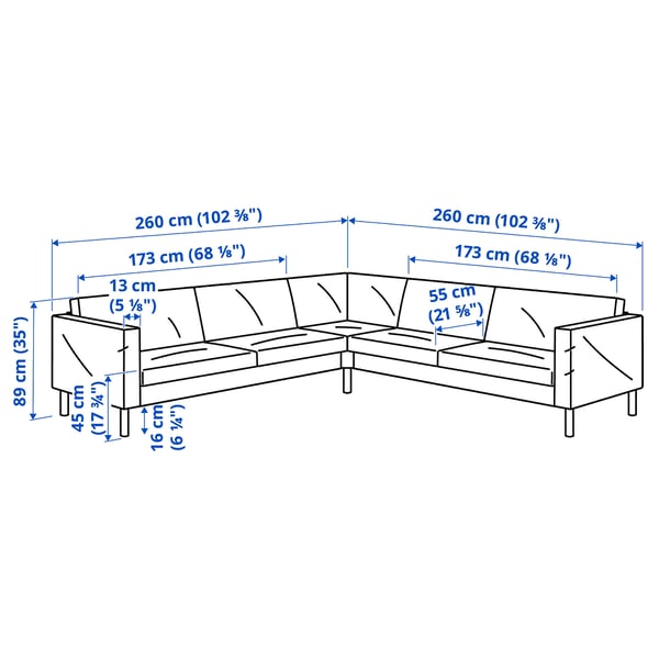 SALTSJÖBADEN Corner sofa, 4-seat, Gunnared light green
