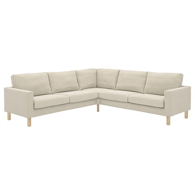SALTSJÖBADEN Cover for corner sofa, 4-seat, Fridtuna light beige