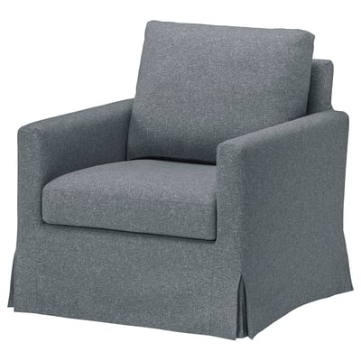 SALTSJÖBADEN Rocking and swivel armchair, Gunnared medium grey