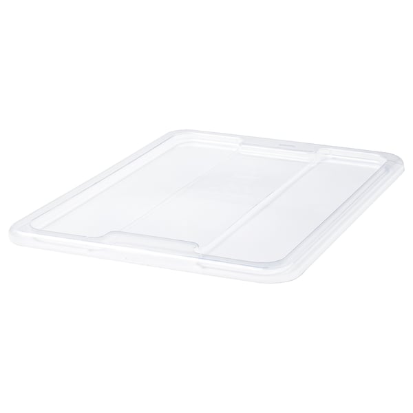 Clear plastic lid SAMLA for 11/22l boxes, click-secure, stackable.