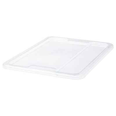 Clear plastic lid SAMLA for 11/22l boxes, click-secure, stackable.