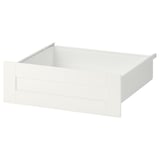 SANNIDAL white drawer front, rectangular, sleek design, wooden & steel material.