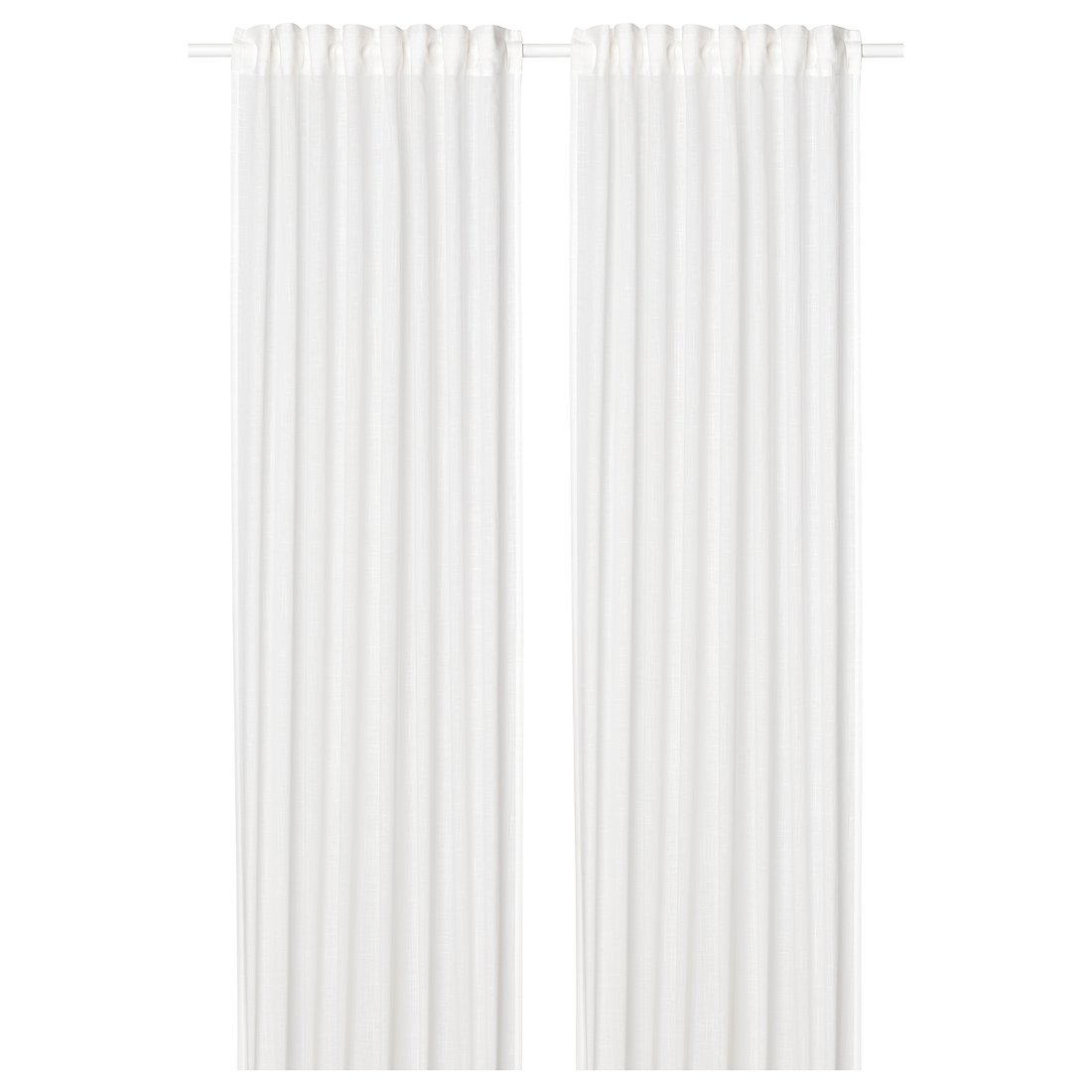 Silverlönn SILVERLÖNN sheer curtains, 1 pair, white/with heading tape, 145x300 cm ...