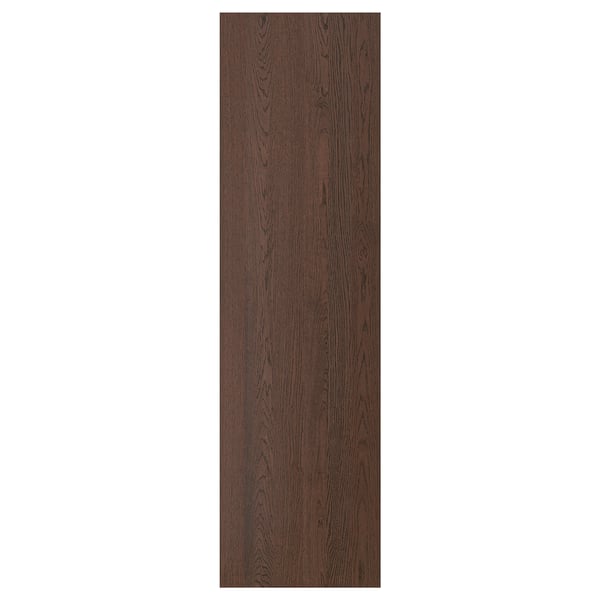Dark brown wood panel, rectangular, sleek design. Made from oak veneer with modern, minimalist finish.
