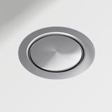 Stainless steel sink drain cover, smooth, circular, high quality, integrated design.