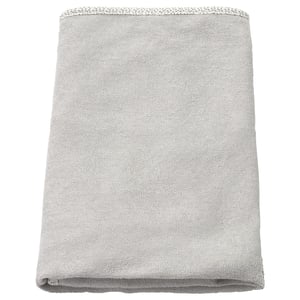 SKÖTSAM grey baby changing mat cover, rectangular, soft terry fabric with polyester edges, machine washable, eco-friendly.