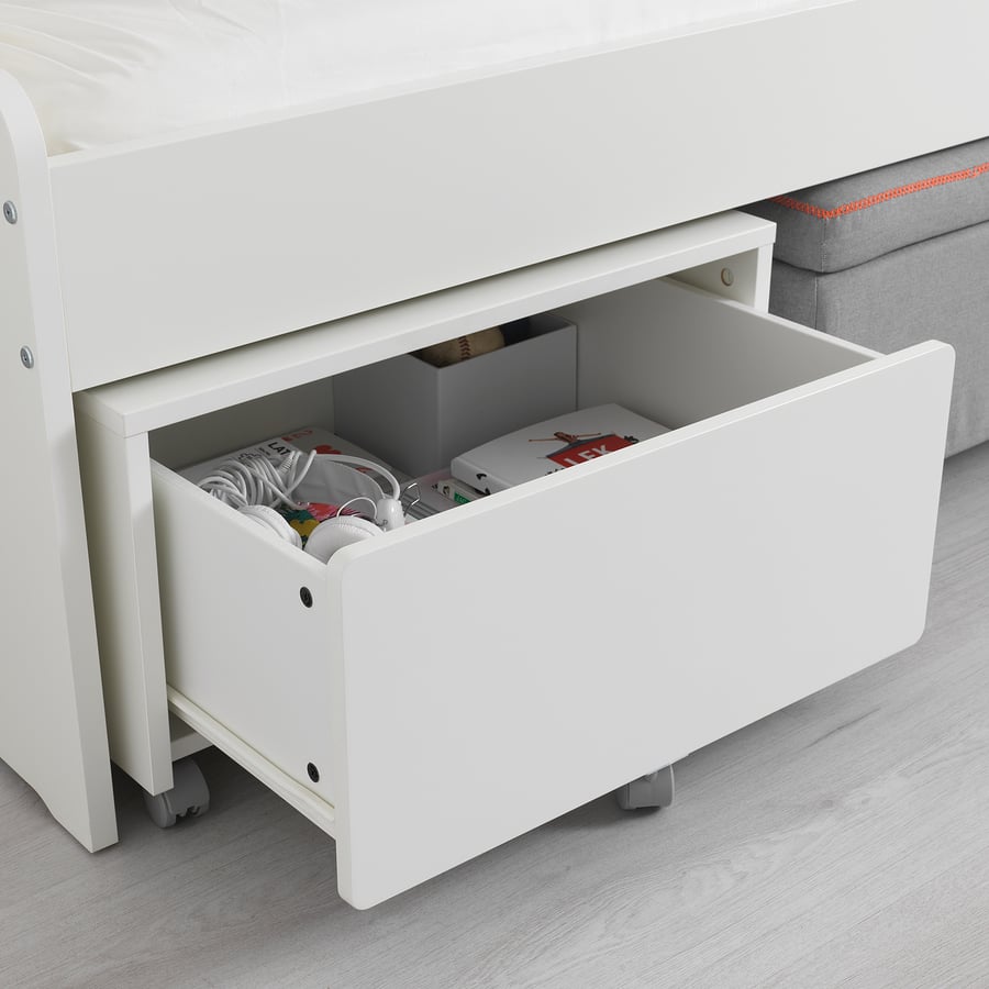 SLÄKT storage box with castors, white, 62x62x35 cm IKEA Belgium