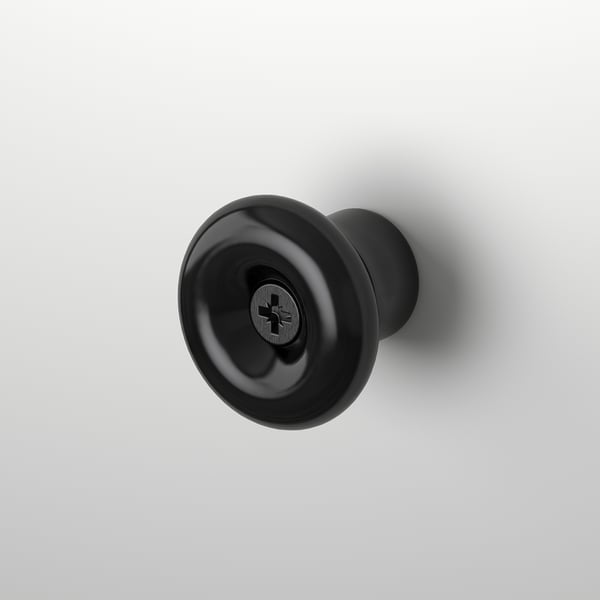 Black round wall hook.
