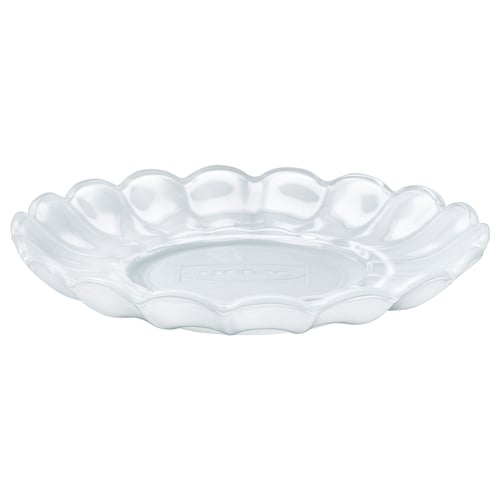 SMÅNÄCKROS Candle dish, white, 14 cm