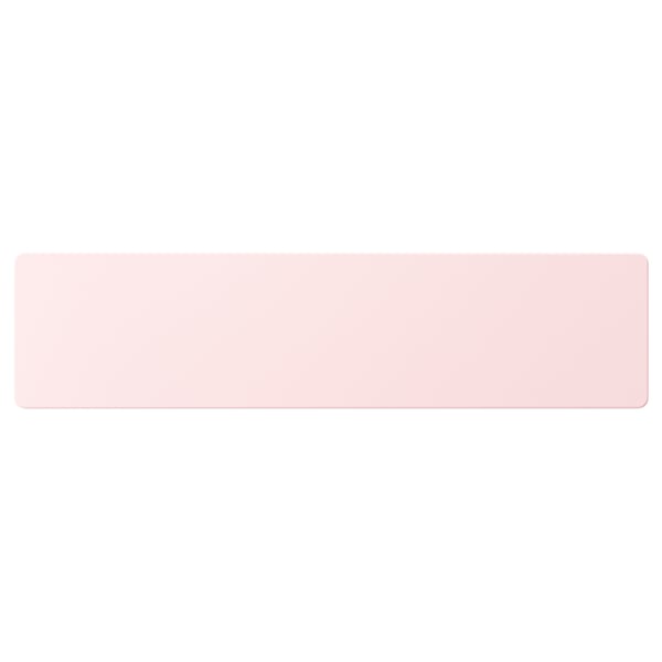 Pale pink rectangular drawer front, rounded edges, made of fibreboard. Part of ikeas SMÅSTAD collection.