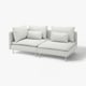 SÖDERHAMN 3-seat sofa, with open end/Blekinge white