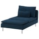 SÖDERHAMN Cover for chaise longue section, Kelinge dark blue