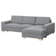 Option: SÖRVALLEN grey fabric sofa, l-shaped design, modern minimalist.