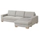 SÖRVALLEN modern sofa, light gray, l-shaped, comfortable, scandinavian style with minimalist design.
