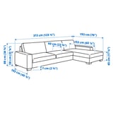 Illustration with measurements for the product: SÖRVALLEN.