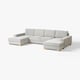 SÖRVALLEN 4-seat sofa with chaise longues, Tallmyra black/white