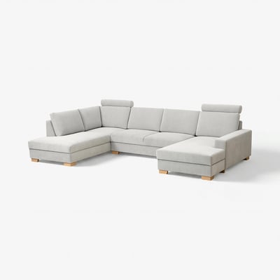 SÖRVALLEN Corner sofa, 4-seat, with chaise longue, right/Tallmyra black/white