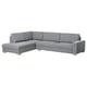 Option: Grey SÖRVALLEN l-shaped sofa, modern minimalist design, wooden legs, plush cushions.