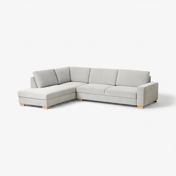 SÖRVALLEN Corner sofa, 4-seat, with open end, left/Tallmyra black/white