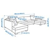 Illustration with measurements for the product: SÖRVALLEN.