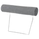 Option: SÖRVALLEN gray neck pillow, round shape, chrome stand, soft fabric.