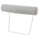 Option: SÖRVALLEN headrest, gray, fabric & metal, cylindrical, minimalist design.