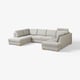 SÖRVALLEN U-shaped sofa, 4-seat, Viarp beige/brown