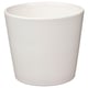 White SOJABÖNA earthenware planter by ilse crawford, minimalist design.