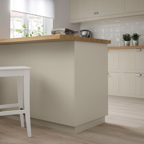 STENSUND cover panel in beige, fiberboard with acrylic paint, fits perfectly with cabinets, small yet functional.