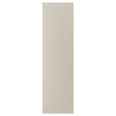 Gray rectangular cover panel for doors. Made of fiberboard with acrylic paint.