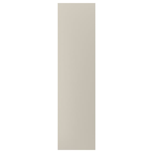 Beige STENSUND cover panel, stain-resistant, easy clean, fits doors & drawers, country feel.