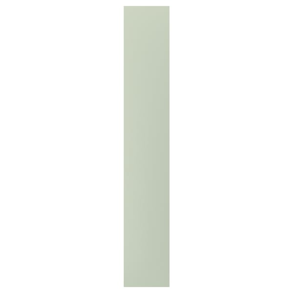 A vertical green STENSUND cover panel. Its rectangular, made of fiberboard with acrylic paint. Perfect for enhancing country living spaces.