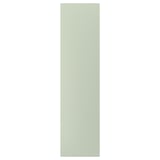 A vertical, rectangular green panel made of fibreboard and acrylic paint. Its a cover panel for STENSUND doors and drawer fronts.