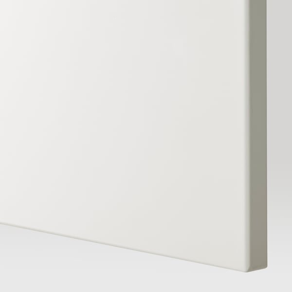 Smooth, white cover panel, part of STENSUND series, made of high-quality acrylic paint and fiberboard.