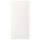 A white STENSUND cabinet door with a framed, grooved panel design. The door is rectangular and a lacquered surface.