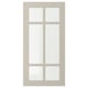 Option: STENSUND beige cabinet door with glass panels.