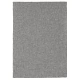 Gray STOENSE rug, soft & sound-dampening, plain design, suitable for bedrooms/living rooms.
