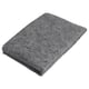 Option: A gray rectangular rug protection felt mat, folded, made of polyester for dirt collection and floor protection.