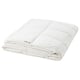 White STRANDMOLKE duvet, folded, lightweight, cotton & recycled polyester.