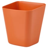 Alt: bright orange square SUNNERSTA plastic bin.