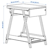 Illustration with measurements for the product: TROTTEN.