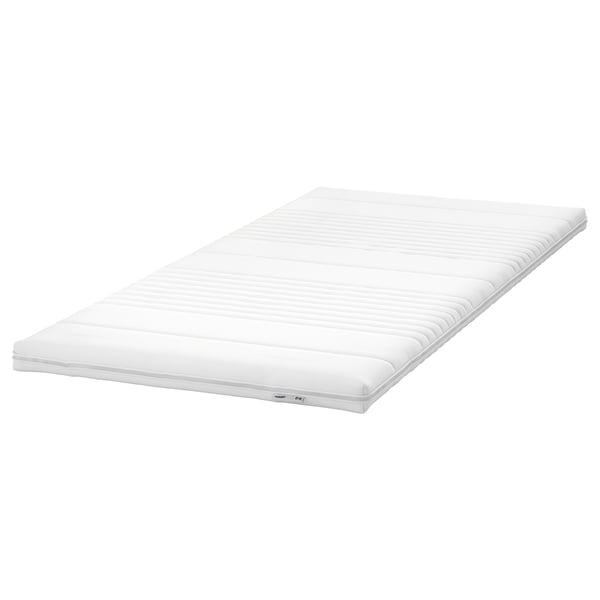 TUSSÖY white mattress pad with memory foam, sleek design, soft comfort.