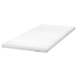 TUSSÖY white mattress pad with memory foam, sleek design, soft comfort.