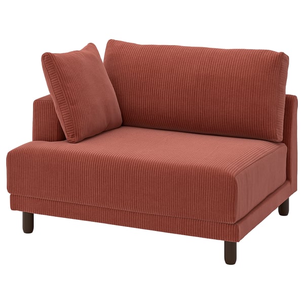 UPPÅKRA 1.5-seat module, with armrest left/Samsala brown-red